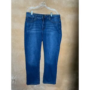 Jones New York Signature Women's Blue Denim Straight Leg Jeans Size 12